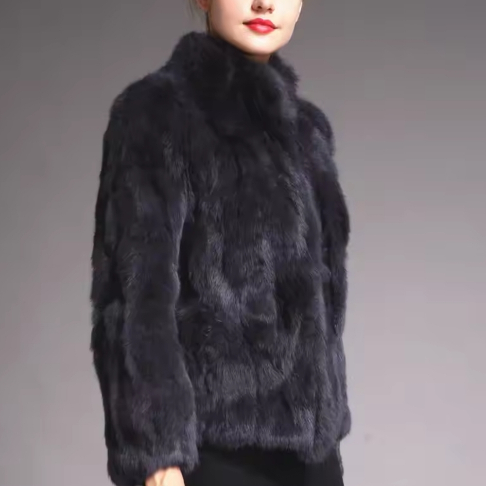 Natural Rabbit Fur Coat Women Winter Jacket Real - Picture 8 of 16